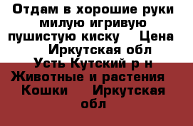 Отдам в хорошие руки милую,игривую,пушистую киску. › Цена ­ 1 - Иркутская обл., Усть-Кутский р-н Животные и растения » Кошки   . Иркутская обл.